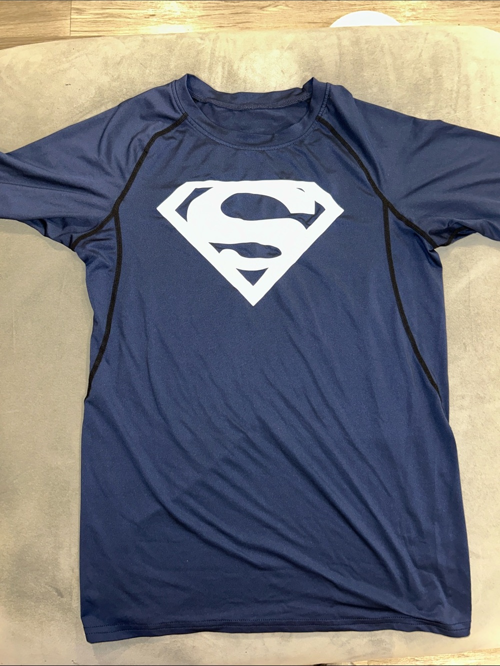Navy Blue Superman Logo compression Shirt